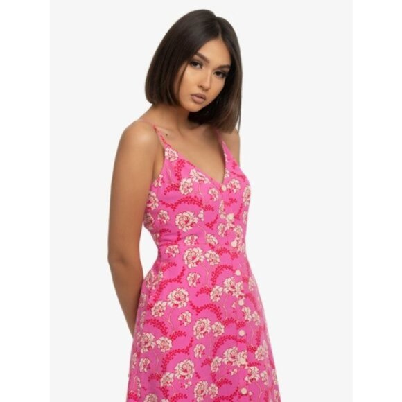 A.L.C.Marissa Pink Floral Print Midi Dress Women Size 0 - Picture 13 of 13